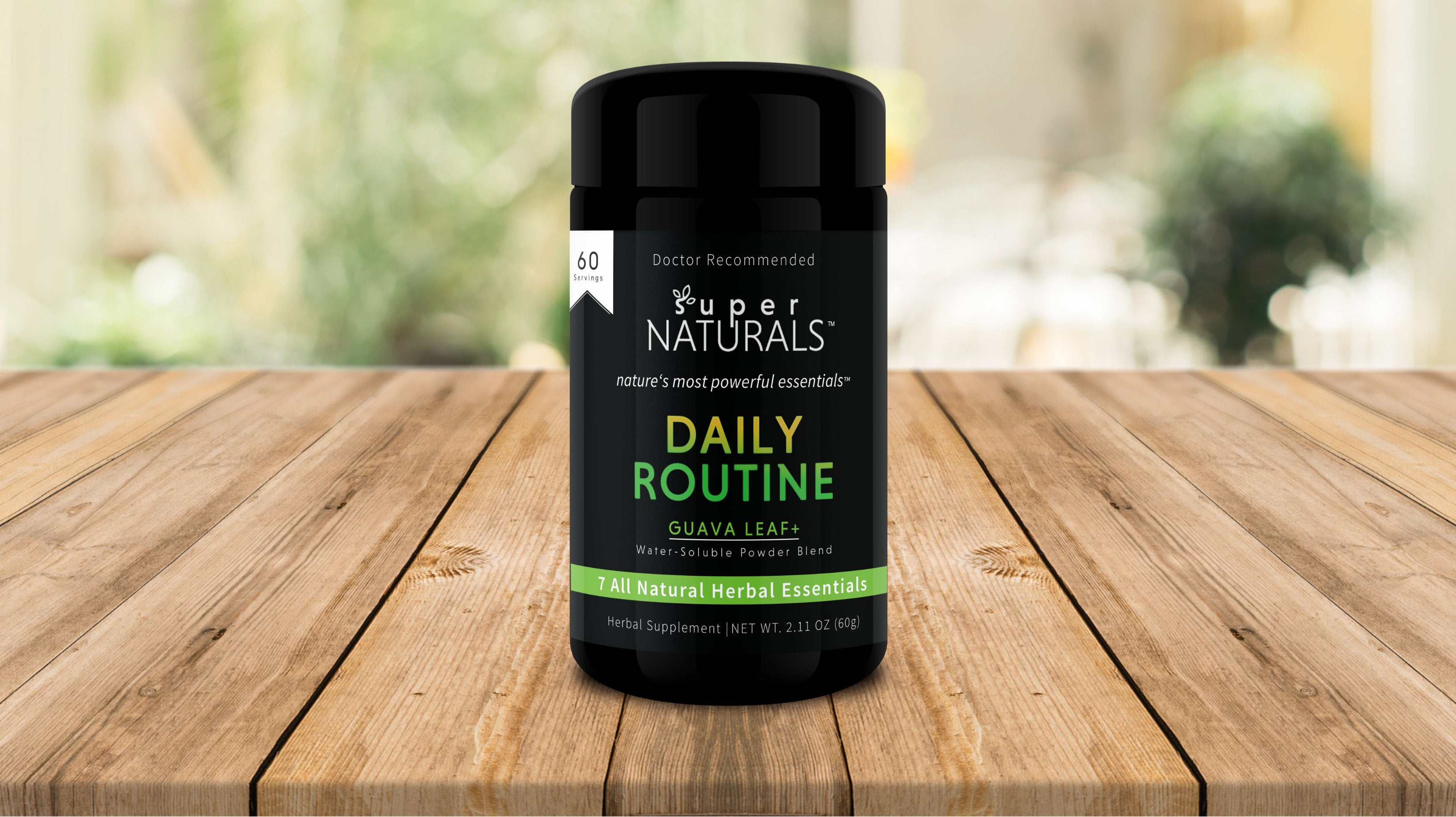 Daily Routine Guava Leaf+ plant-based supplement bottle with organic herbal ingredients for metabolic and digestive support